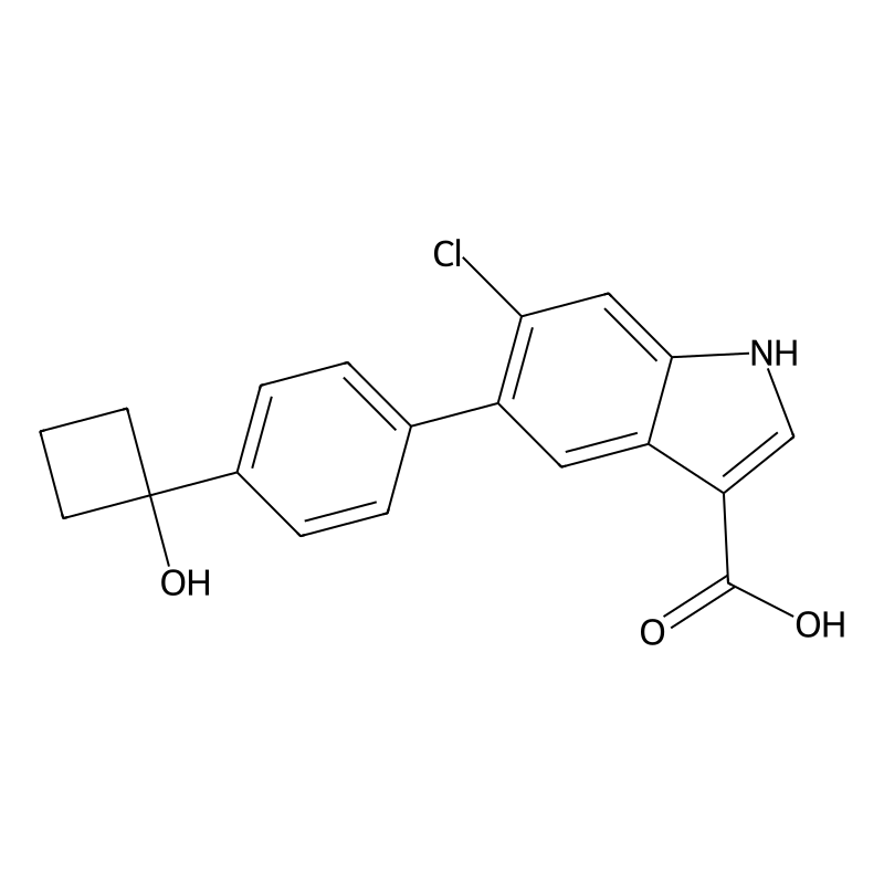 6-Chloro-5-(4-(1-hydroxycyclobutyl)phenyl)-1H-indole-3-carboxylic acid