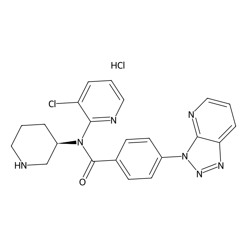 N-(3-chloropyridin-2-yl)-N-[(3R)-piperidin-3-yl]-4-(triazolo[4,5-b]pyridin-3-yl)benzamide;hydrochloride