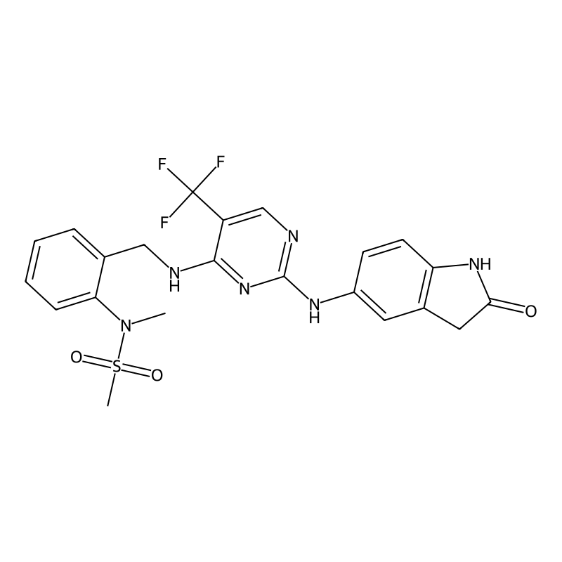 N-Methyl-N-[2-[[[2-[(2-oxo-2,3-dihydro-1H-indol-5-YL)amino]-5-trifluoromethylpyrimidin-4-YL]amino]methyl]phenyl]methanesulfonamide