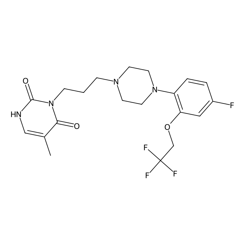 3-[3-[4-[4-fluoro-2-(2,2,2-trifluoroethoxy)phenyl]piperazin-1-yl]propyl]-5-methyl-1H-pyrimidine-2,4-dione