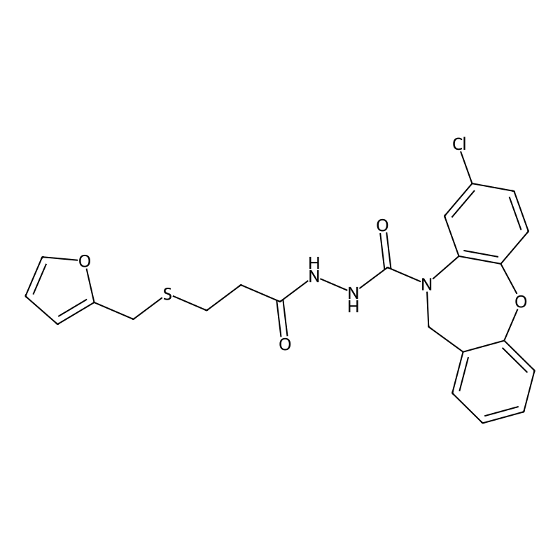 3-chloro-N'-[3-(furan-2-ylmethylsulfanyl)propanoyl]-6H-benzo[b][1,4]benzoxazepine-5-carbohydrazide