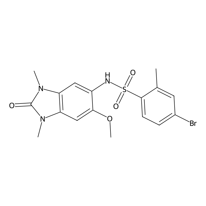 4-Bromanyl-~{n}-(6-Methoxy-1,3-Dimethyl-2-Oxidanylidene-Benzimidazol-5-Yl)-2-Methyl-Benzenesulfonamide
