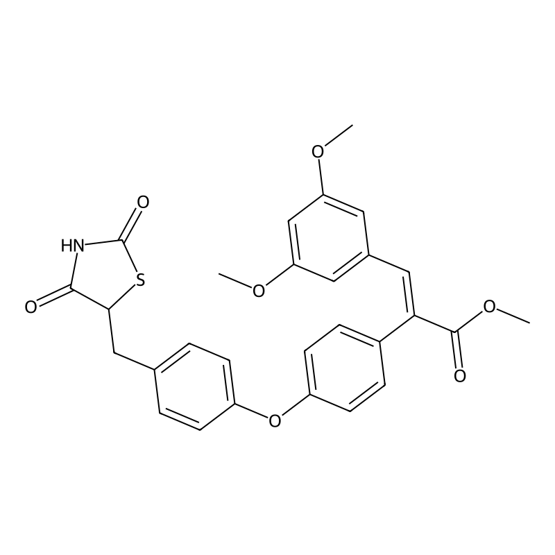 3-(3,5-Dimethoxyphenyl)-2-(4-(4-(2,4-dioxothiazolidin-5-ylmethyl)-phenoxy)-phenyl)-acrylic acid methyl ester