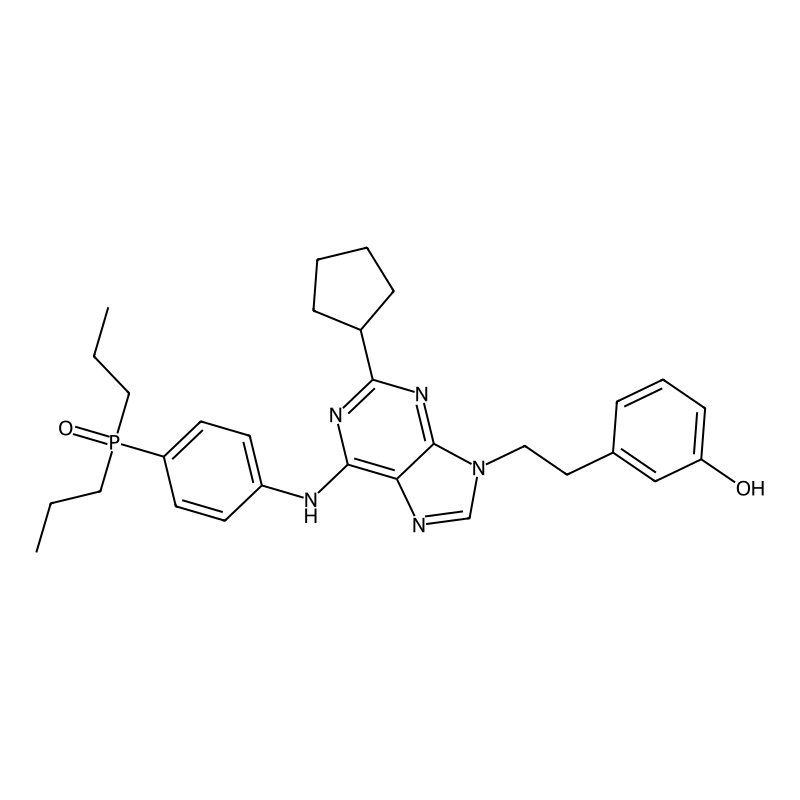 Phenol, 3-(2-(2-cyclopentyl-6-((4-(dipropylphosphinyl)phenyl)amino)-9H-purin-9-yl)ethyl)-