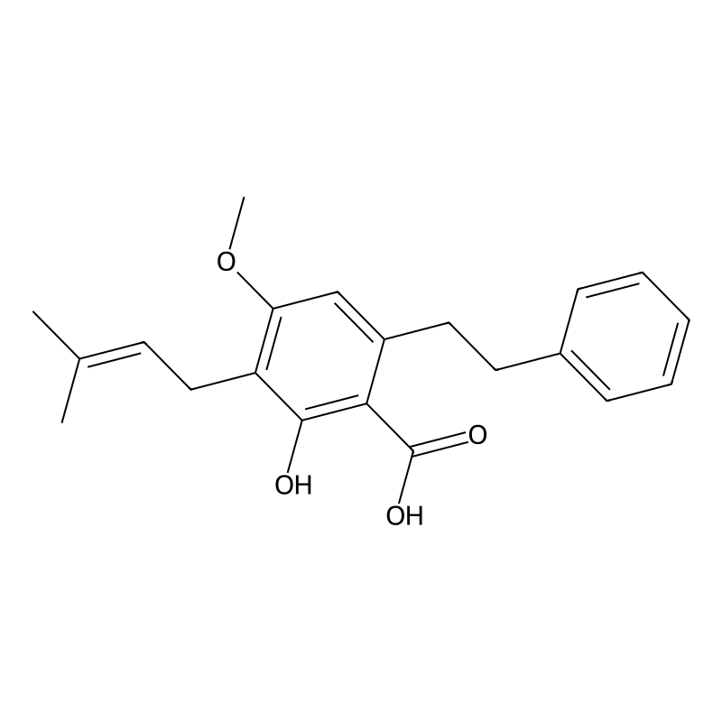 2-Hydroxy-4-methoxy-3-(3-methylbut-2-en-1-yl)-6-phenethylbenzoic acid