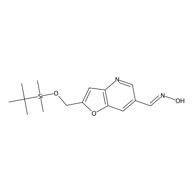 (E)-2-((tert-Butyldimethylsilyloxy)methyl)-furo[3,2-b]pyridine-6-carbaldehyde oxime