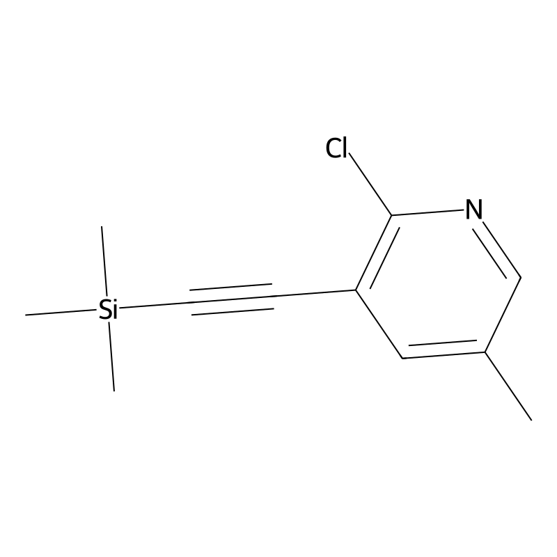 2-Chloro-5-methyl-3-((trimethylsilyl)ethynyl)pyrid...