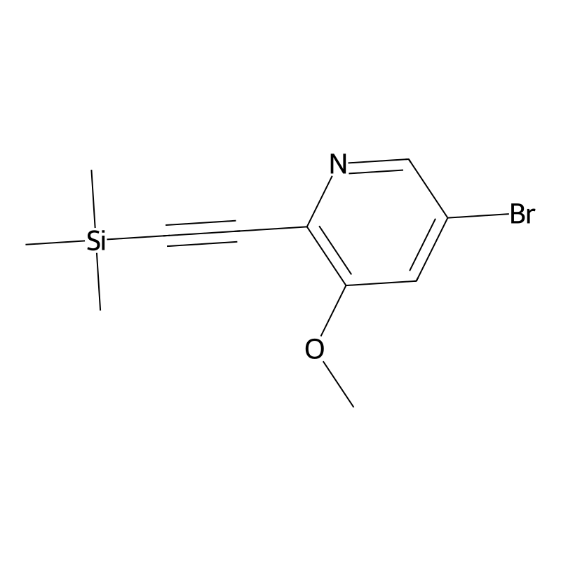 5-Bromo-3-methoxy-2-((trimethylsilyl)ethynyl)-pyri...