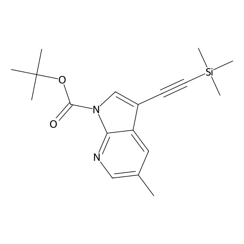 tert-Butyl 5-methyl-3-((trimethylsilyl)ethynyl)-1H-pyrrolo[2,3-b]pyridine-1-carboxylate