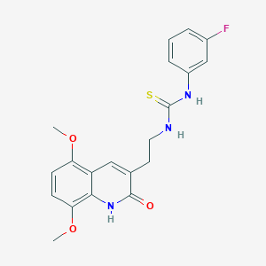 1-[2-(5,8-dimethoxy-2-oxo-1H-quinolin-3-yl)ethyl]-3-(3-fluorophenyl ...