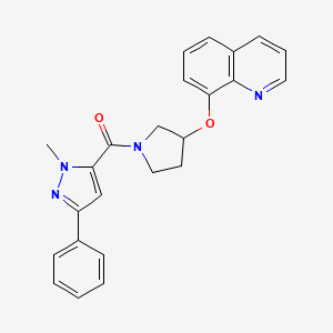 (1-methyl-3-phenyl-1H-pyrazol-5-yl)(3-(quinolin-8-yloxy)pyrrolidin-1-yl ...