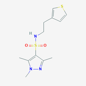 Trimethyl N Thiophen Yl Ethyl H Pyrazole Sulfonamide S Smolecule