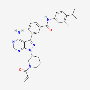 3-[4-amino-1-[(3R)-1-prop-2-enoylpiperidin-3-yl]pyrazolo[3,4-d]pyrimidin-3-yl]-N-(3-methyl-4-propan-2-ylphenyl)benzamide