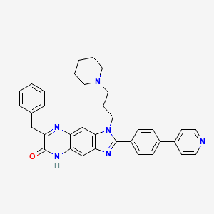 7-benzyl-1-(3-piperidin-1-ylpropyl)-2-(4-pyridin-4-ylphenyl)-5H-imidazo[4,5-g]quinoxalin-6-one