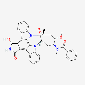 N-[(2R,4S,5S,7R)-17-hydroxy-5-methoxy-7-methyl-19-oxo-30-oxa-1,8,18-triazaoctacyclo[13.12.2.12,7.08,29.09,14.016,20.021,28.022,27]triaconta-9,11,13,15,20,22,24,26,28-nonaen-4-yl]-N-methylbenzamide