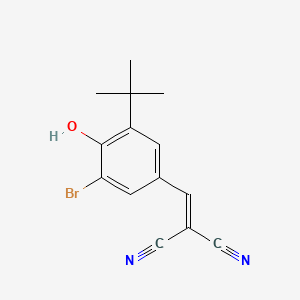 2-[(3-bromo-5-tert-butyl-4-hydroxyphenyl)methylidene]propanedinitrile