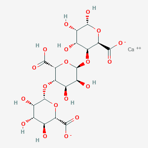 calcium;(2S,3S,4S,5S,6R)-6-[(2R,3S,4R,5S,6R)-2-carboxy-6-[(2R,3S,4R,5S,6R)-2-carboxylato-4,5,6-trihydroxyoxan-3-yl]oxy-4,5-dihydroxyoxan-3-yl]oxy-3,4,5-trihydroxyoxane-2-carboxylate