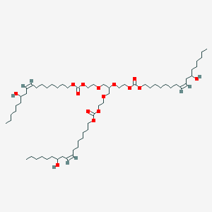 2-[1,3-bis[2-[(Z)-11-hydroxyheptadec-8-enoxy]carbonyloxyethoxy]propan-2-yloxy]ethyl [(Z)-11-hydroxyheptadec-8-enyl] carbonate